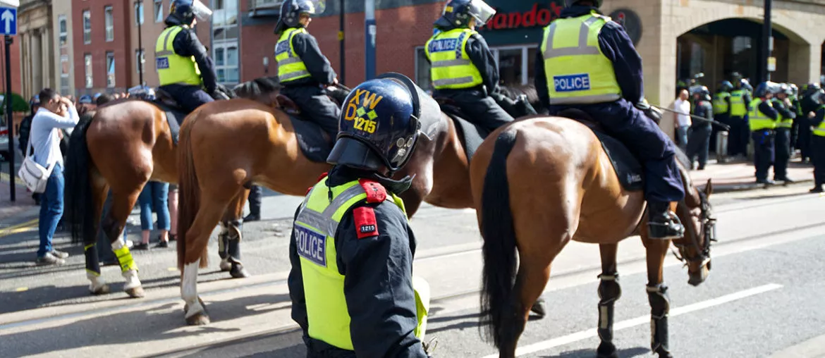 Mounted police protests by eugenephoen