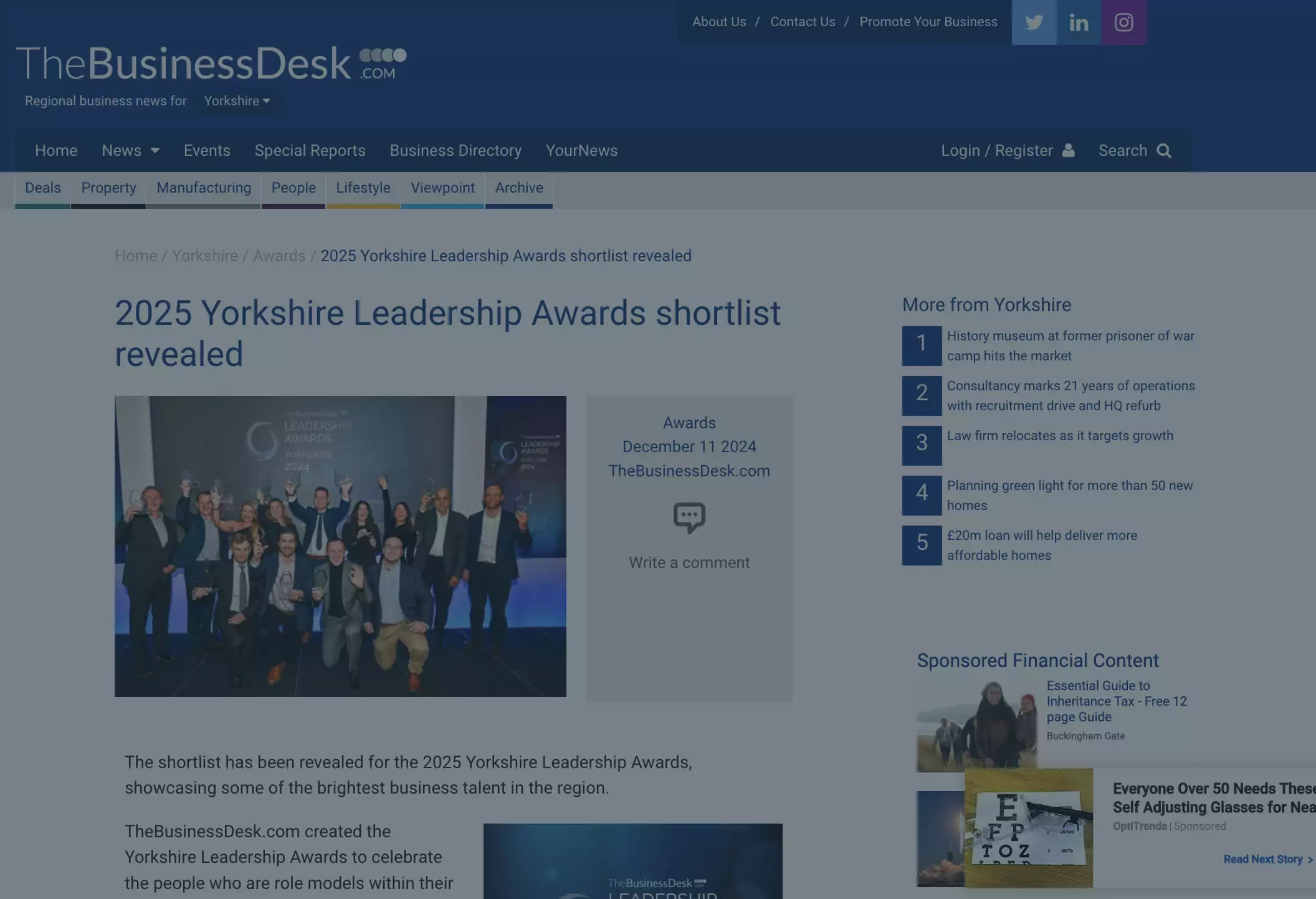 thebusinessdesk website - Leadership Awards